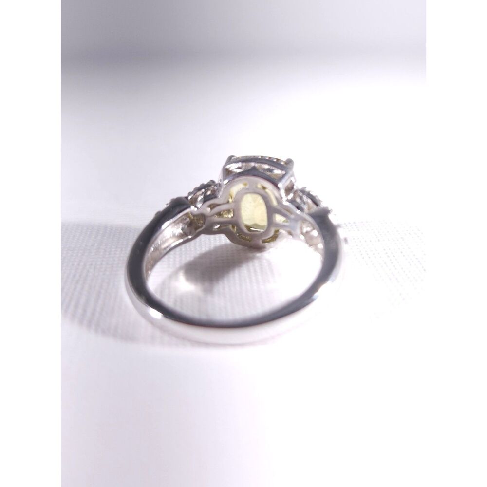 Ouro Verde Quartz 3 Carats and Chrome Diopside Ring Size 7 - Picture 8 of 11